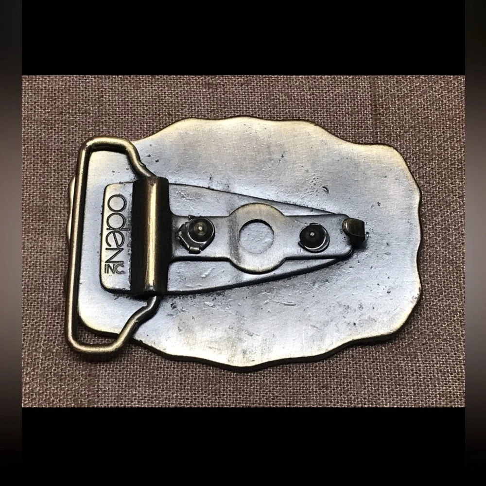 Vintage Oden Inc CHUCK Name Plate Belt Buckle with Original Box